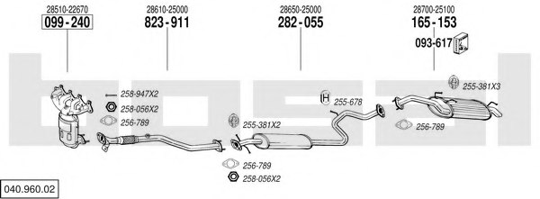 BOSAL 040.960.02 Exhaust System